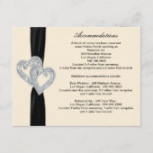 ダイアモエレガントンドブラックリボンのエンクロージャカード エンクロージャーカード (正面)