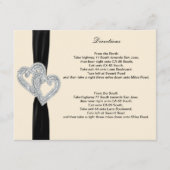 ダイアモエレガントンドブラックリボン方向カード エンクロージャーカード (正面)