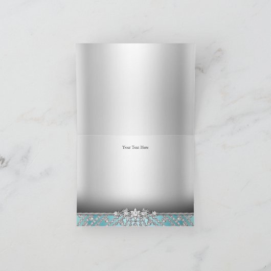 ダイアモエレガントンドブルーサンキューカード サンキューカード (内部)