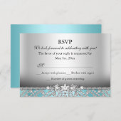 ダイアモエレガントンドブルーRSVP 出欠カード (正面/裏面)