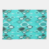 ダイアモンオバルズスターバストターコイズ キッチンタオル (横)