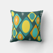 ダイアモンオバルズスターバストティール(緑がかった色) クッション (裏面)