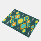 ダイアモンオバルズスターバストティール(緑がかった色) ドアマット (アングル)