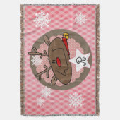 ダイアモンズアンドドットトインデナーホリデースロー スローブランケット (正面縦)