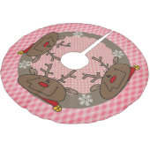 ダイアモンズアンドドットトレンディアホリデーツリースカート ブラッシュドポリエステルツリースカート (アングル)