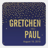 ダイアモンズインザスカイフリットデカール |ネイビー スクエアシール (正面)