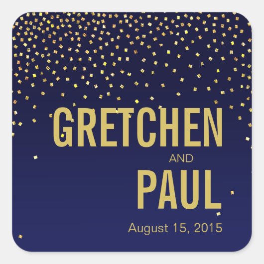 ダイアモンズインザスカイフリットデカール |ネイビー スクエアシール (正面)