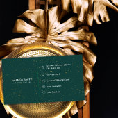 ダイアモンズエメラルドアガテイニシャルAレターモノグラム 名刺