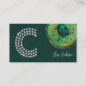 ダイアモンズエメラルドアガテイニシャルCレターモノグラム 名刺 (正面)