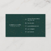 ダイアモンズエメラルドアガテイニシャルGレターモノグラム 名刺 (裏面)