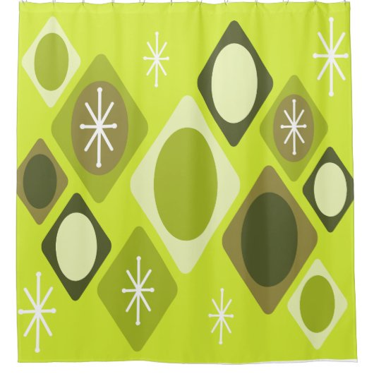 ダイアモンズオバルズスターバストシャルトレウス シャワーカーテン (正面)