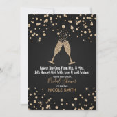 ダイアモンズシャンパントーストモダンブライダルシャワー 招待状 (正面)