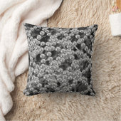 ダイアモンズジュエルデコールシルバーグレーマーブルブラックVIP クッション (ブランケット)