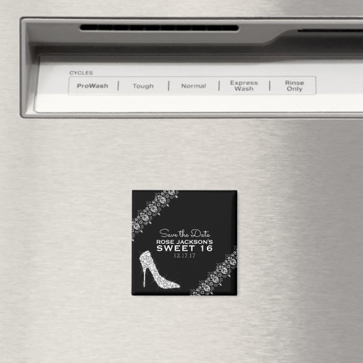 ダイアモンズスティレットハイルズスウィート16日付を保存B&W マグネット (インサイチュ (食洗機))