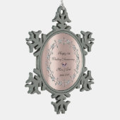 ダイアモンズスワーズバラ金ゴールド結婚10周年 スノーフレークピューターオーナメント (左)