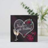 ダイアモンズパールズダークハートハイヒール誕生日 招待状 (スタンド正面)