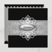 ダイアモンズパールズブラックキンセアニェラ招待状 招待状 (正面/裏面)