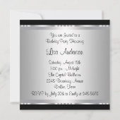 ダイアモンズパールズブラックバースデーパーティ招待状 招待状 (裏面)