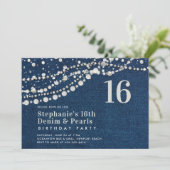 ダイアモンズパールデニムクラッシッエレガントクシック甘い16 招待状 (スタンド正面)