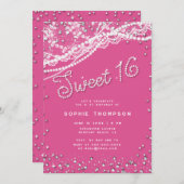 ダイアモンズパールレースピガーリーックピエレガントックスウィート16 招待状 (正面/裏面)