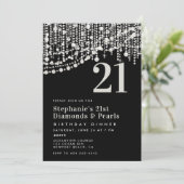 ダイアモンズパール白黒21stバースデーディナー 招待状 (スタンド正面)