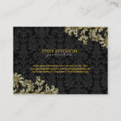 ダイアモンズブラック&金ゴールドパターンフローラダンパー2 名刺 (裏面)