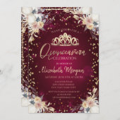 ダイアモンズブルガンディパンプキンフローラキンセアニラ 招待状 (正面/裏面)