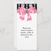 ダイアモンズボーピンクブラックパーティープログラムテンプレート (裏面)