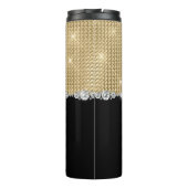 ダイアモンズモノグラム金ゴールドブラックラグジュアリー洗練 タンブラー (裏面)