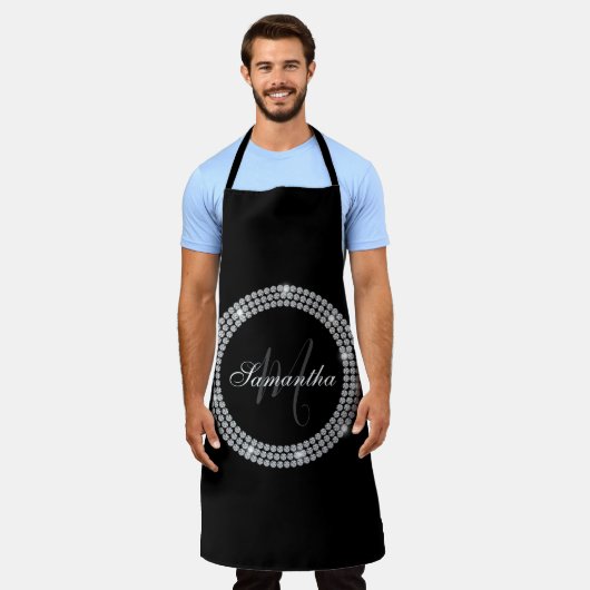 ダイアモンズモノグラム エプロン (着用した状態)