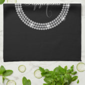 ダイアモンズモノグラム キッチンタオル (折り畳み)