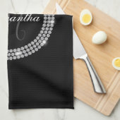 ダイアモンズモノグラム キッチンタオル (四つ折り)