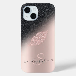 ダイアモンズリップグラデーションバラ金ゴールド iPhone 15ケース