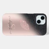ダイアモンズリップグラデーションバラ金ゴールド Case-Mate iPhoneケース (裏面 (横))