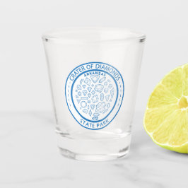 ダイアモンズ州パークアーカンサスバッジ ショットグラス