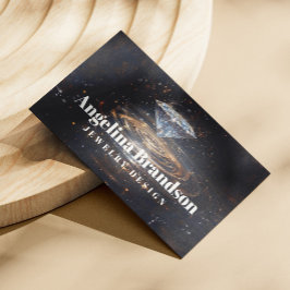 ダイアモンドきらめくジュエラークリスタルジュエリー設計者 名刺