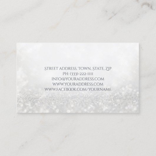 ダイアモンドきらめくジュエラージュエリーデザイナーカード 名刺 (裏面)