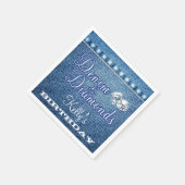 ダイアモンドとデニムパーティー、カスタムナプキンス スタンダードカクテルナプキン (角)