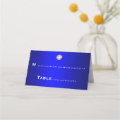 ダイアモンドとパールズブルー結婚ズ座席表 プレイスカード (裏面)