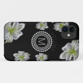ダイアモンドと名前の付いた6つの白い花 Case-Mate iPhoneケース (裏面(横))