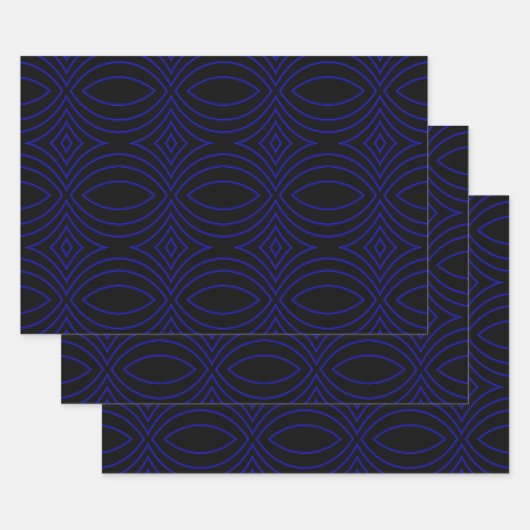 ダイアモンドアイズモダンアーポップ・アートのト抽象芸術 ラッピングペーパーシート (セット)