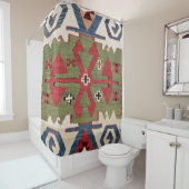 ダイアモンドアローコンヤブルーグリーンカウボーイ  シャワーカーテン (インサイチュ)