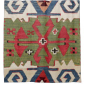 ダイアモンドアローコンヤブルーグリーンカウボーイ  シャワーカーテン (正面)