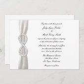 ダイアモンドインフィニティホワイト結婚式招待状 招待状 (正面/裏面)