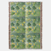 ダイアモンドカットイエローリリー界幾何学デザイン, スローブランケット (正面縦)