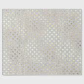 ダイアモンドカットフォキシエ金ゴールドシルバーグレーVIPリネン ラッピングペーパー (フラット)