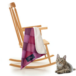 ダイアモンドキルト – ピンとプリン – イニシャルを追加 シェルパブランケット