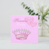 ダイアモンドクラウンプリンセス誕生日パーティーの招待 招待状 (スタンド正面)