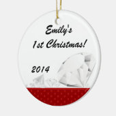 ダイアモンドグリッツグラムグラムパーソナライズされたネームオーナメント セラミックオーナメント (左)