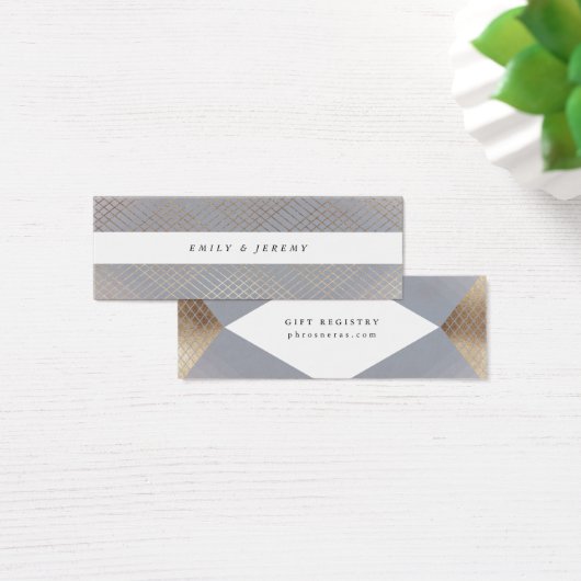 ダイアモンドジオメトリックグレー金ゴールドギャツビーギフトレジストリ (デスク)